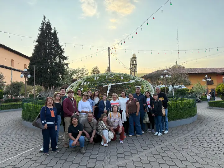 Grupo en el Centro Histórico de Zacatlán